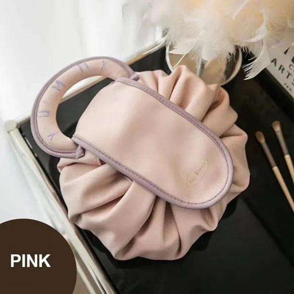 SATVEE™ Large Capacity Leather Drawstring Cosmetic Bag