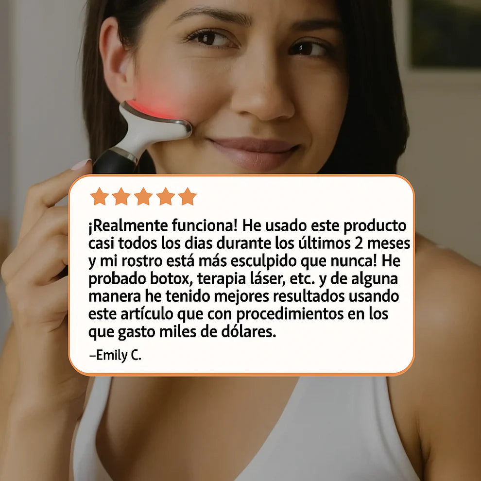 Masajeador de cuello ANTIPAPADA + Masajeador Facial frio/calor Antiarrugas + Mascarilla de té verde - Afrodita