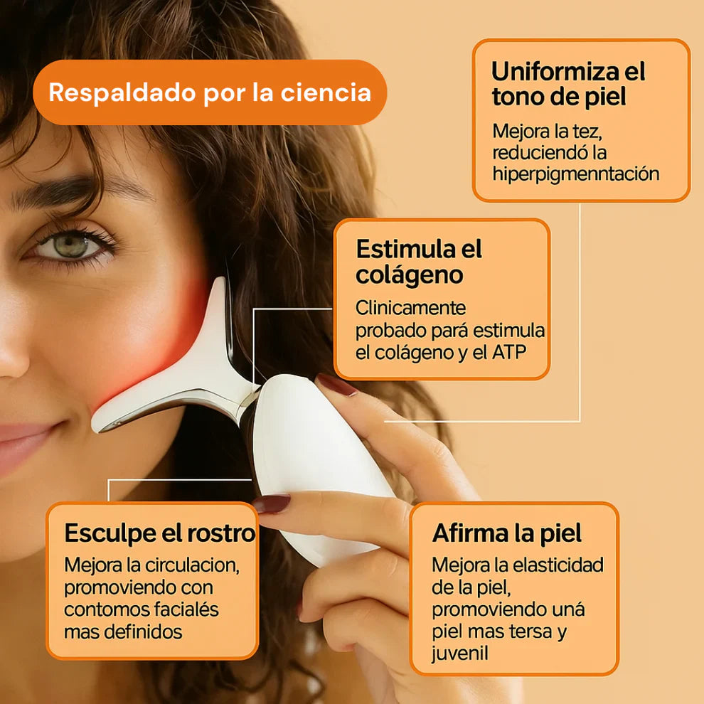 Masajeador de cuello ANTIPAPADA + Masajeador Facial frio/calor Antiarrugas + Mascarilla de té verde - Afrodita