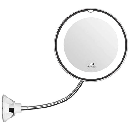 360° Flexible Light Up - 10X Magnification Led Flexible Mirror