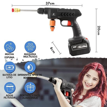 Hidrolimpiadora de alta presión - SUPER CLEANING GUN + 2 baterías GRATIS