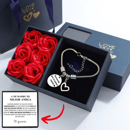 Pack Amor Incondicional | Pulsera Ajustable "Recuerda que Te Quiero Mamá"