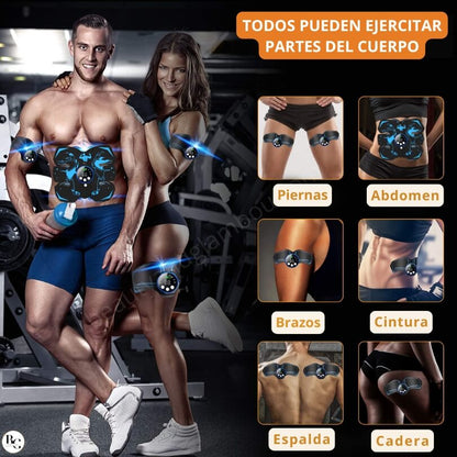 Electroestimulador EMS™ - Pack Abdominales, Brazos y Muslos.