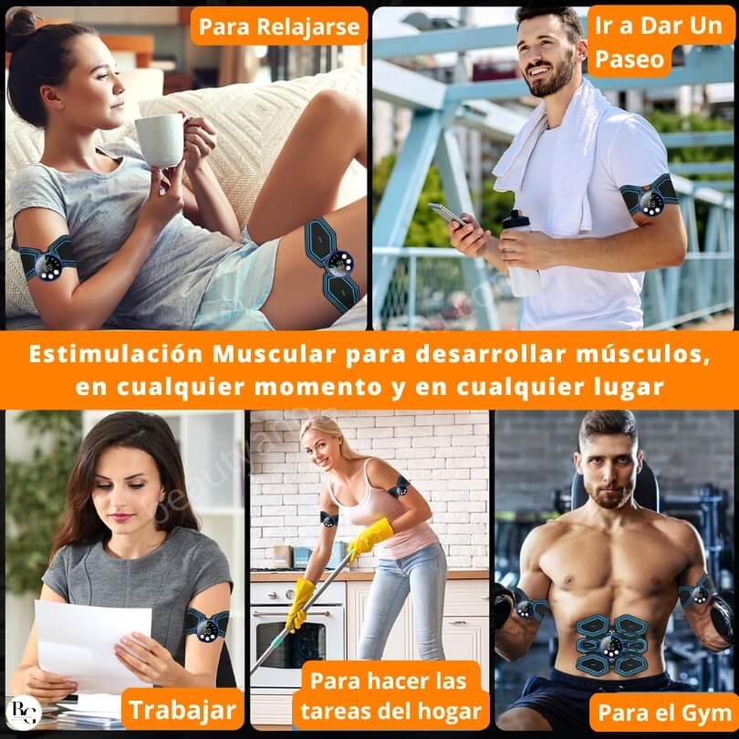 Electroestimulador EMS™ - Pack Abdominales, Brazos y Muslos.