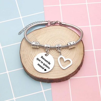 Pack Amor Incondicional | Pulsera Ajustable "Recuerda que Te Quiero Mamá"