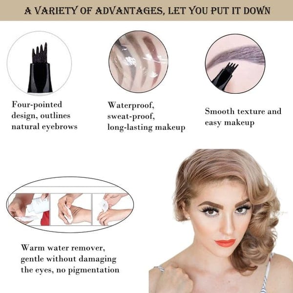 New Micro Fork Tip Waterproof Eyebrow Pencil