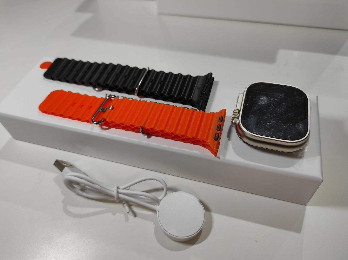 Smartwatch Ultra Pro con 2 correas ( negro + naranja ) + AirPods Pro 2