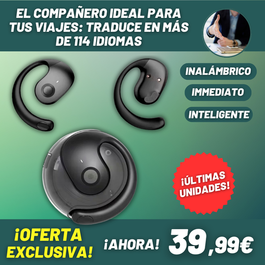 Auriculares Traductores TRADUSOUND® – Traducción Instantánea en tus Oídos 🎧🌍