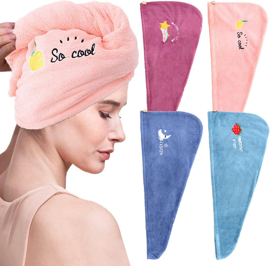 Set 2 toallas para el Cabello ( color variado )