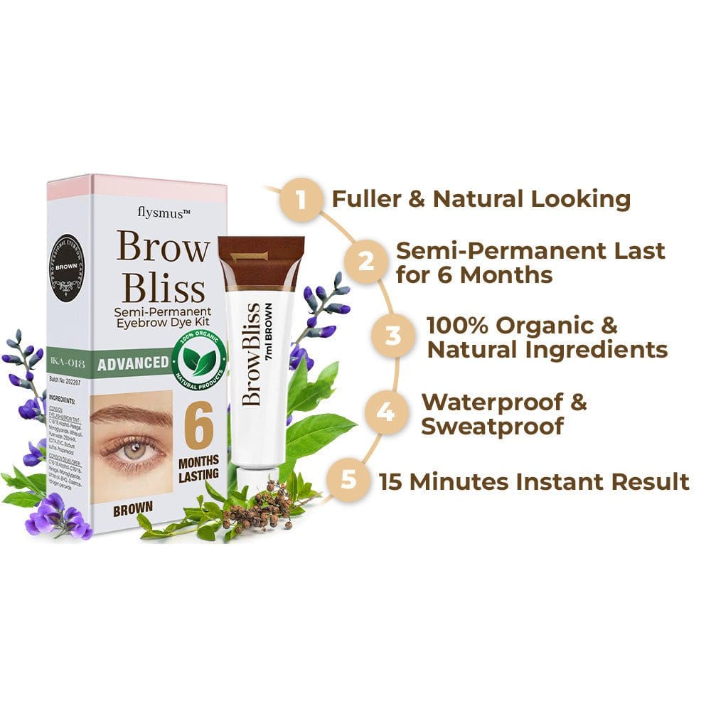 Flysmus™ BrowBliss Semi-Permanent Eyebrow Tinting Kit